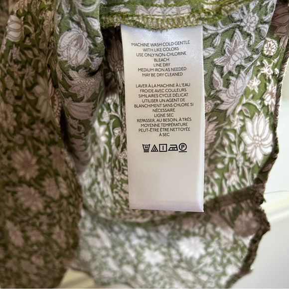 Anthropologie Robin Tiered Floral Mini Dress in Green Sz XS - Picture 7 of 10